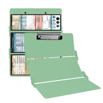 Trifold WhiteCoat Clipboard® - Mint Critical Care Edition